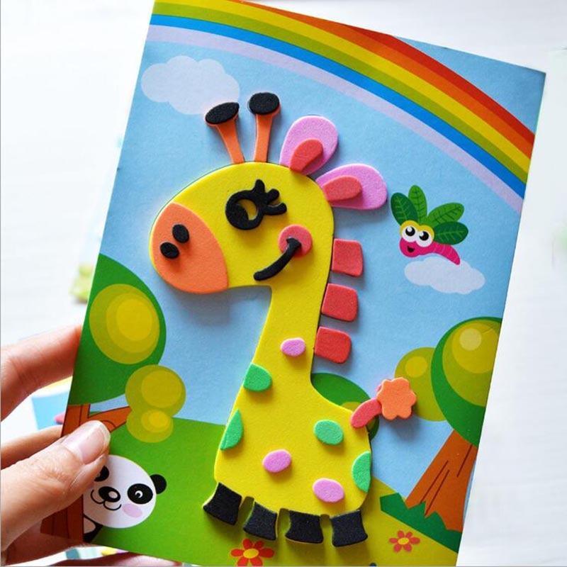 Cartoon 3D EVA Foam Sticker Puzzles for Kids DIY Crafts