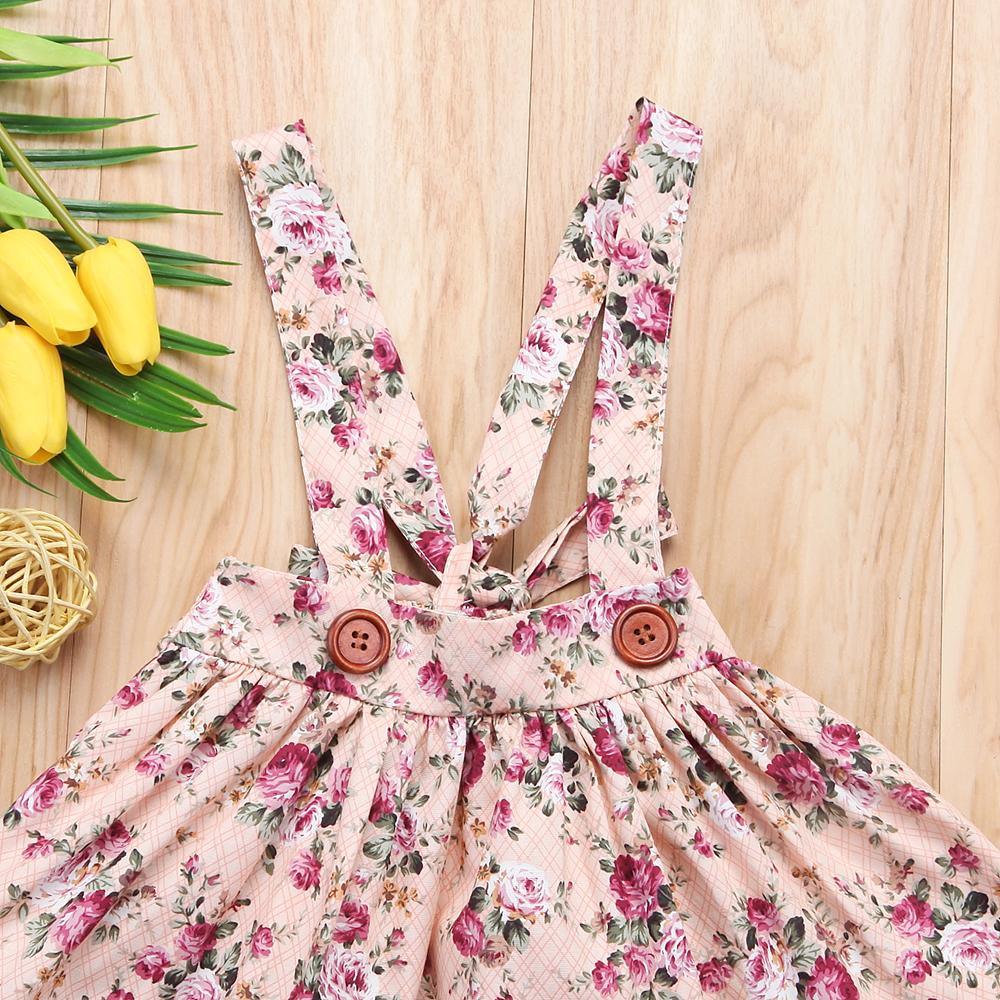 Floral Print Tutu Dress for Girls Sleeveless Vintage Lace Party Gown