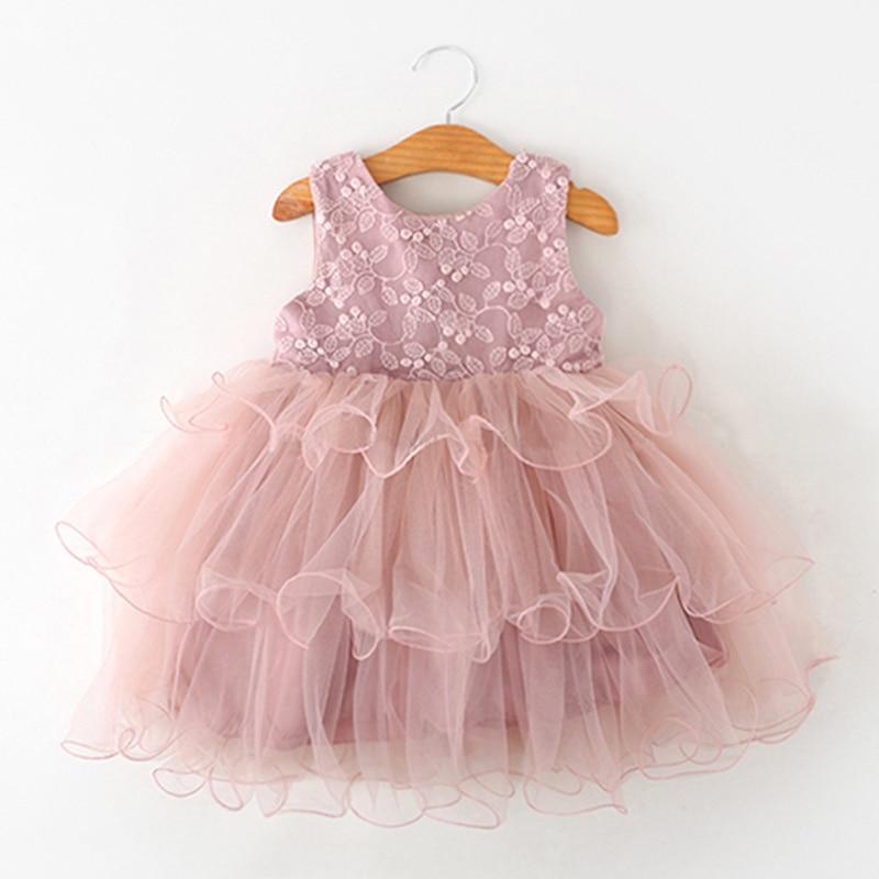 Luxury Floral Tulle Baby Girl Dress for Summer Parties and Events