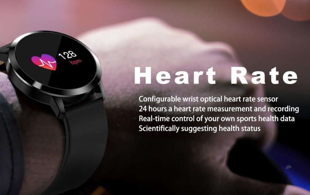 Q8 LED Bluetooth Fitness Smartwatch with Stainless Steel Band