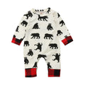 Unisex Newborn Cotton Bear Print Long Sleeve Romper Playsuit