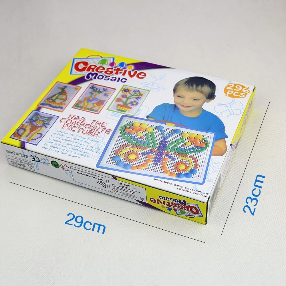 296-Piece Mushroom Nail Bead Board - 3D Educational Puzzle