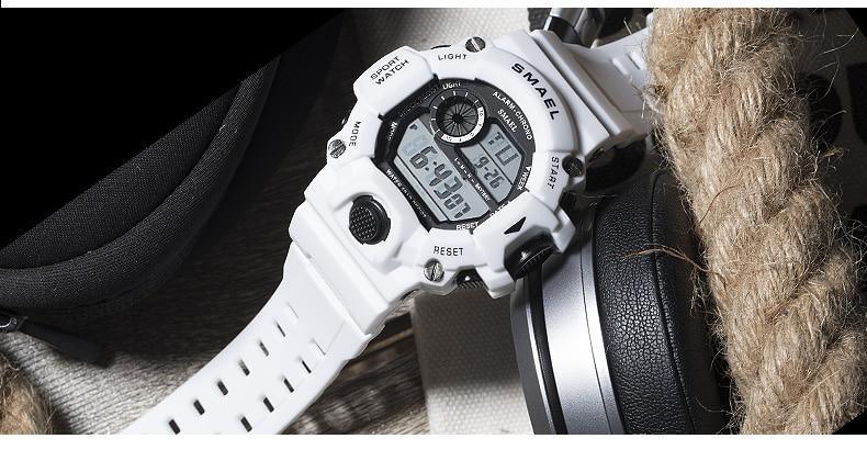 Dual Display Military Sports Watch Waterproof 50M Digital Analog