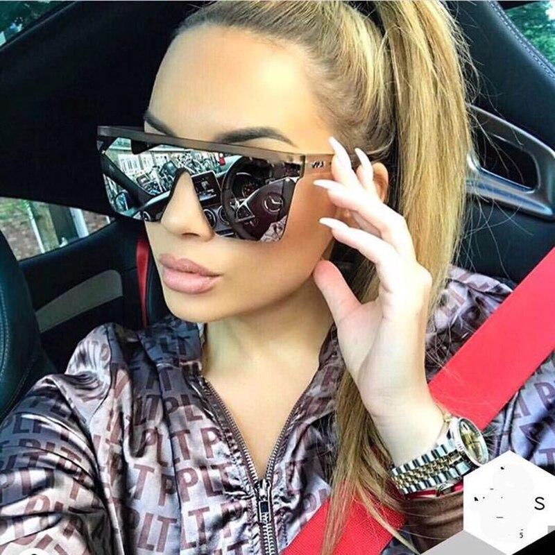 Luxury Oversized Square Gradient Sunglasses with UV400 Protection