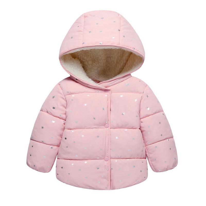 Floral Padded Hooded Jacket for Kids - Winter Warm Cotton Coat