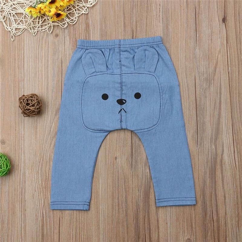 Unisex Baby Animal Print Pants Soft Cotton Casual Trousers