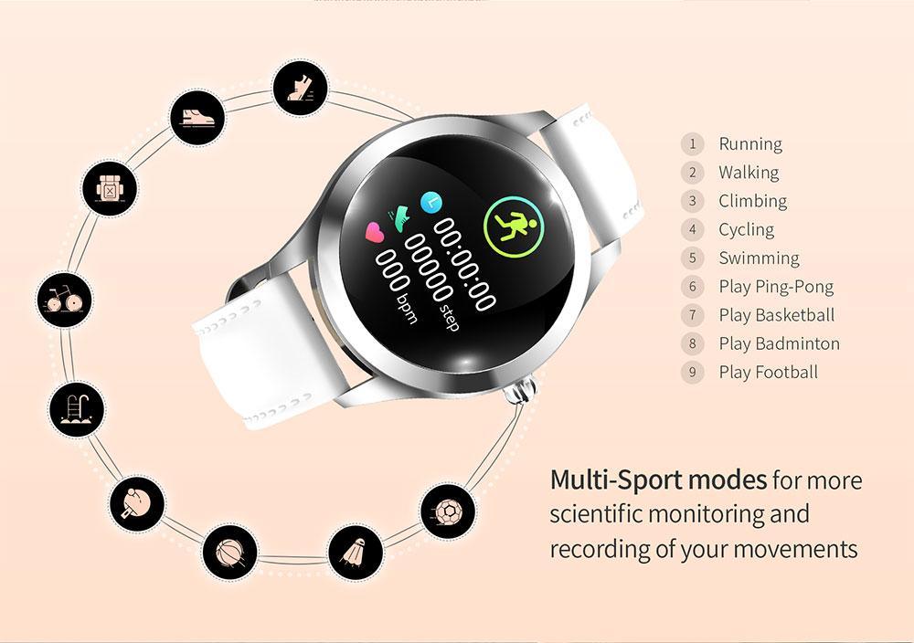 Luxury Pearl Smartwatch - Waterproof Fitness & Health Tracker