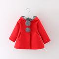 Whimsical Newborn Girls Cotton Rabbit Ear Hoodie Jacket
