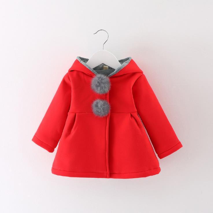 Whimsical Newborn Girls Cotton Rabbit Ear Hoodie Jacket