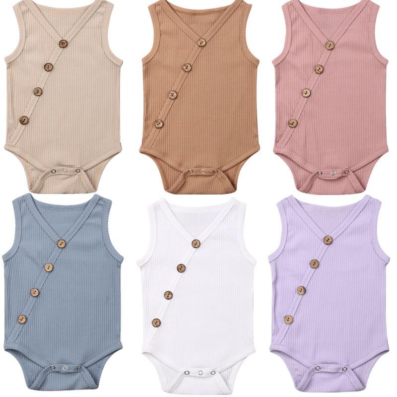 Minimalist Knitted Cotton Unisex Baby Romper for Newborns