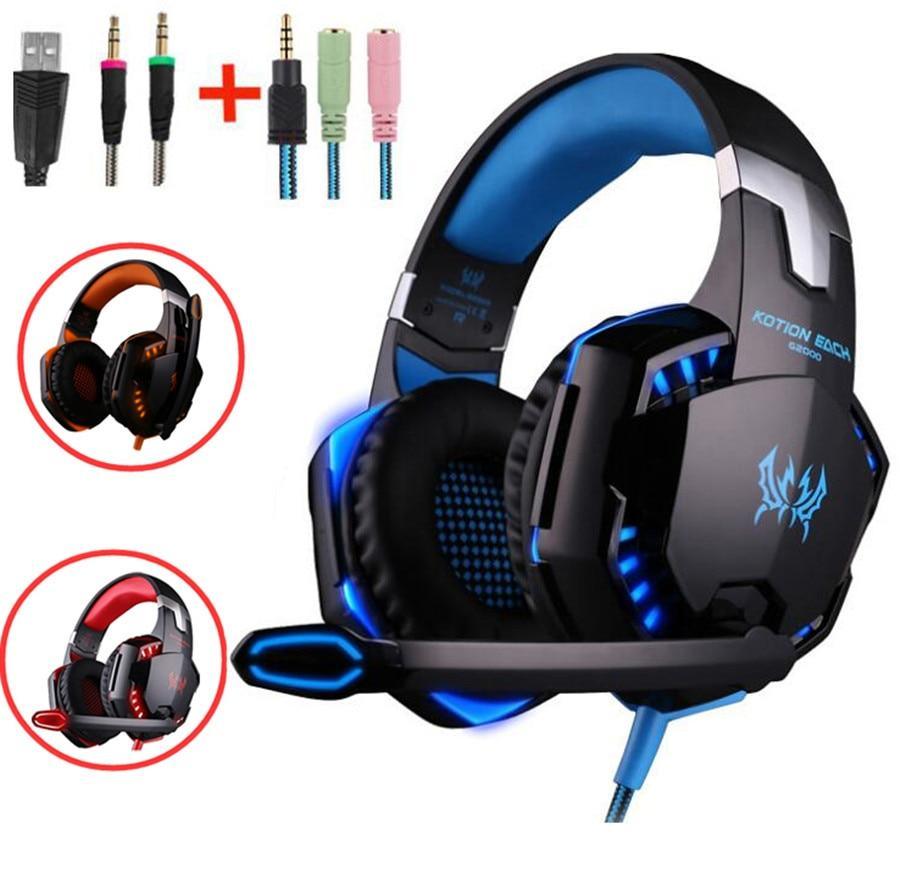 Black gaming headset with vivid LED light accents and integrated microphone for PC gaming