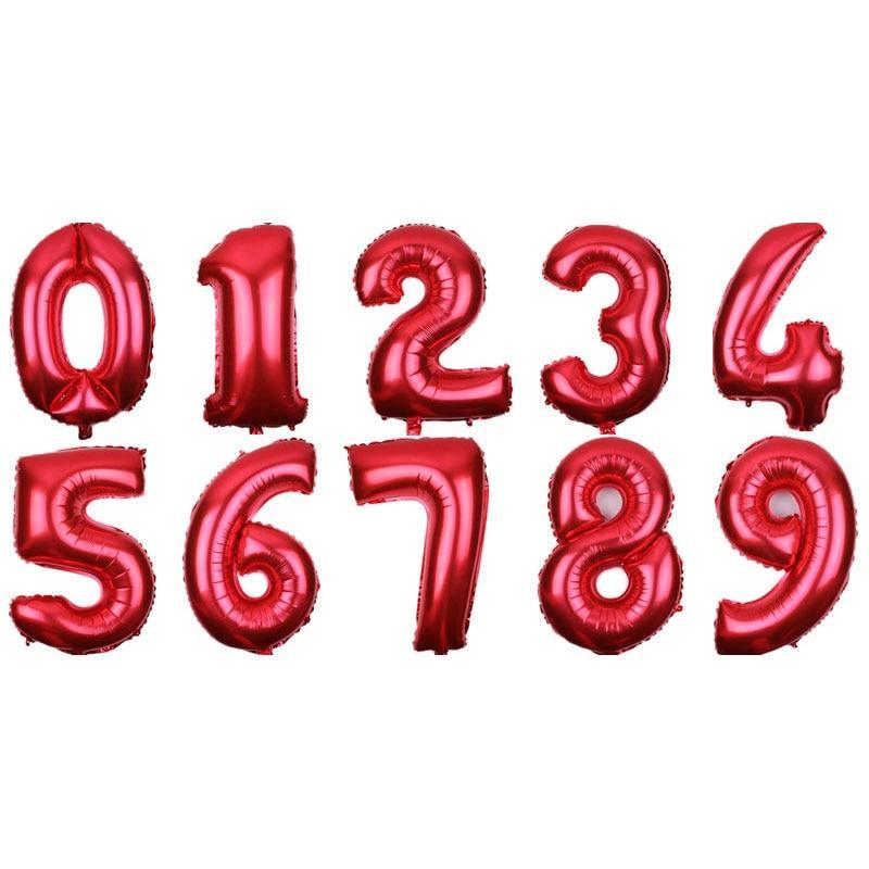 32-Inch Large Number Foil Balloons for Birthday Party Decor