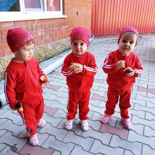 Cotton Baby Tracksuit Set - Hooded Zipper Jacket & Pants Outfit