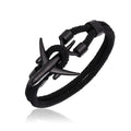 Unisex Nautical Airplane Anchor Charm Rope Bracelet