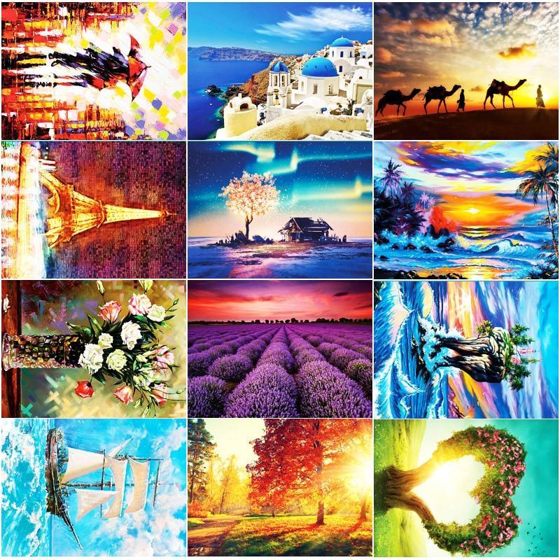 A completed 150-piece puzzle showing a beautiful scenery landscape for kids and adults