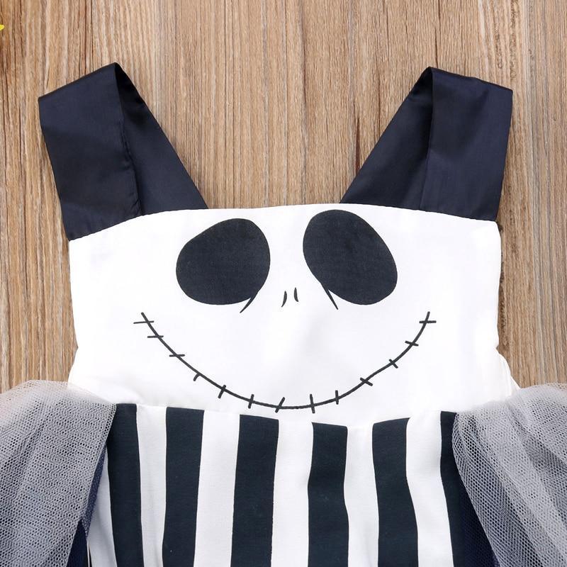 Baby Girl Halloween Striped Tulle Romper Dress Costume