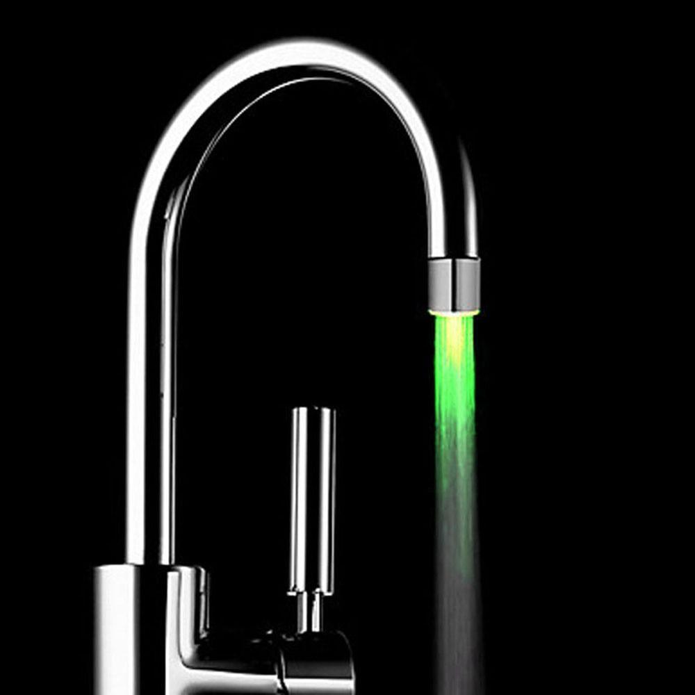 LED Temperature-Sensing Water Faucet Light - Modern Bathroom Decor