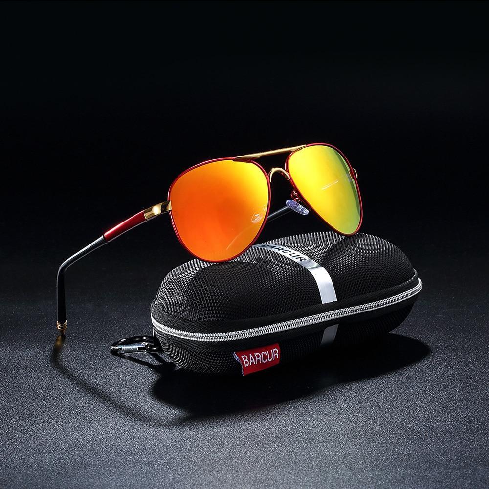 Luxury Polarized Aviator Sunglasses with UV400 Metal Frame
