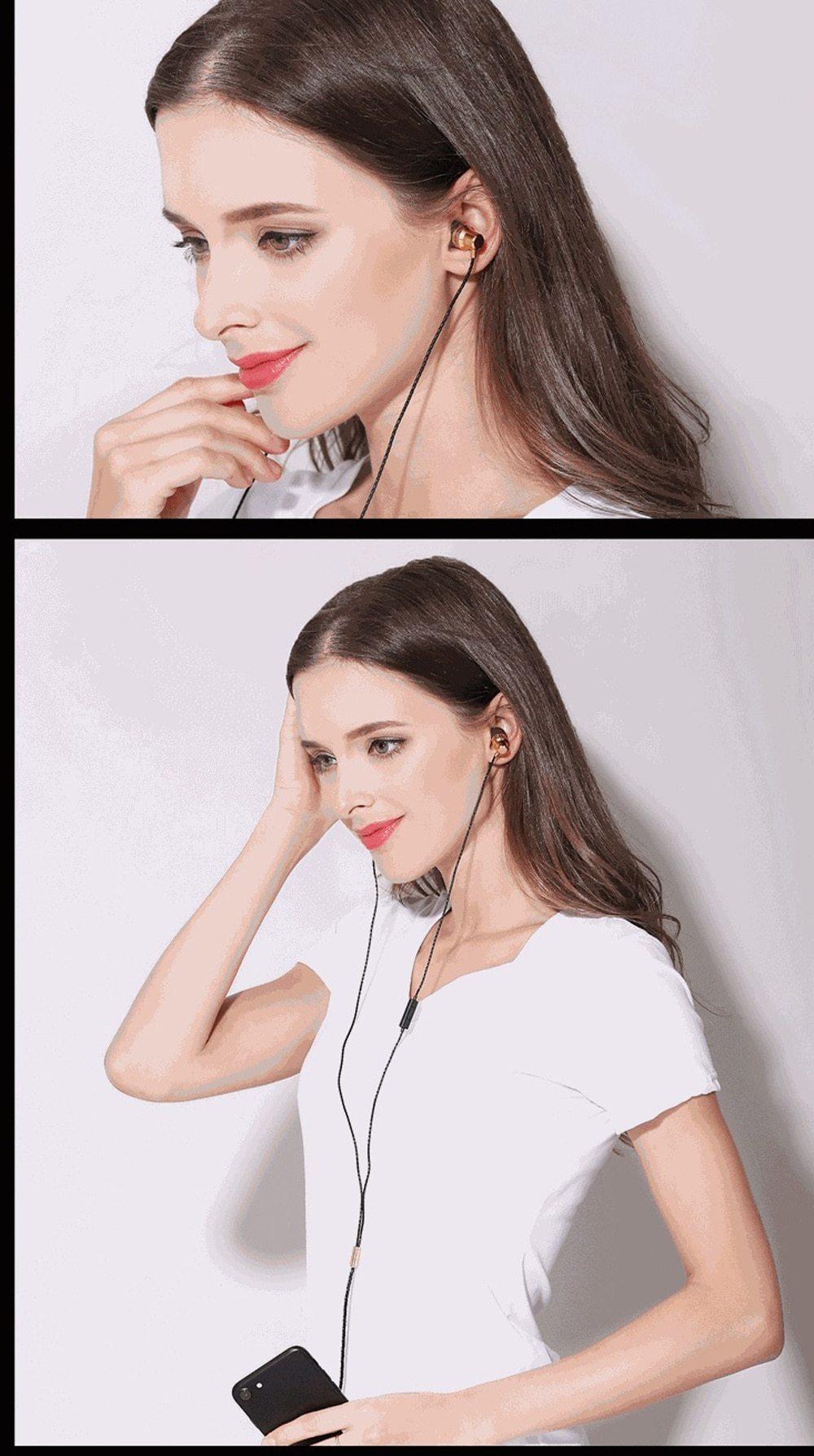 Wired In-Ear Headphones with Microphone and Extra Bass