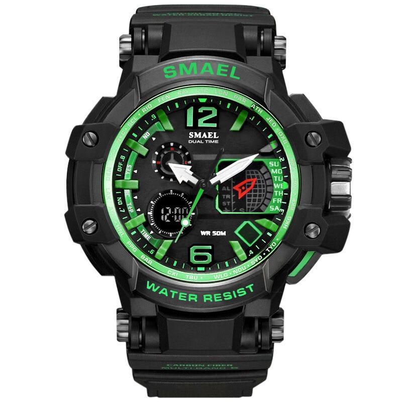Men's Modern Digital Sports Watch White LED 50M Waterproof