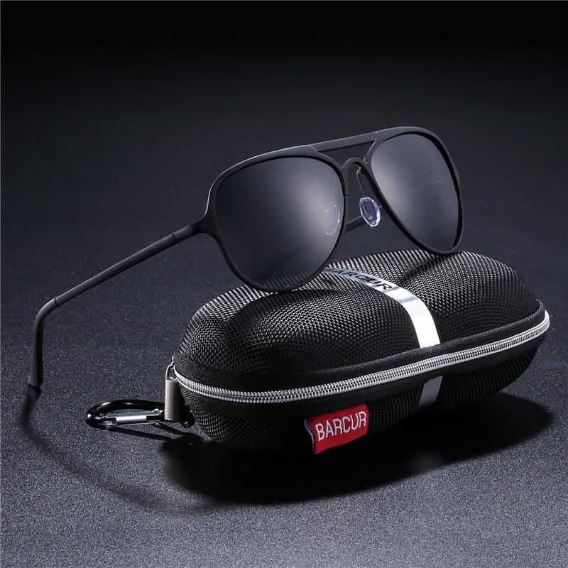Classic pilot style aluminum sunglasses with polarized lenses for men and women