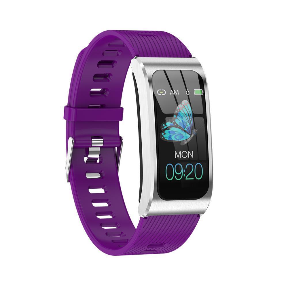Luxury Metal Smart Watch 1.14" Fitness Tracker Heart Rate Monitor