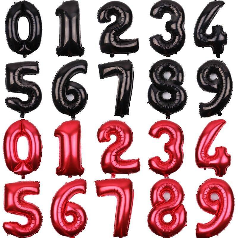 32-Inch Large Number Foil Balloons for Birthday Party Decor