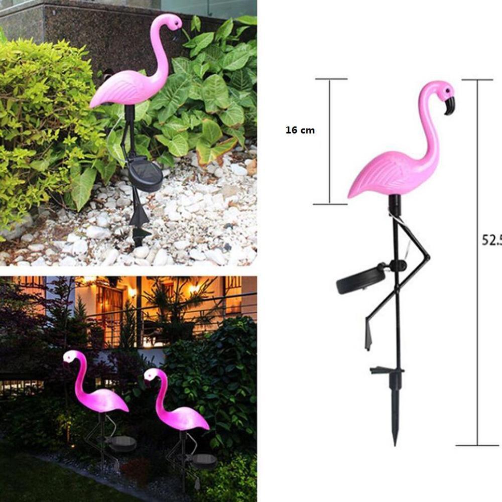 3-Piece Flamingo Solar LED Garden Lights for Whimsical Landscaping