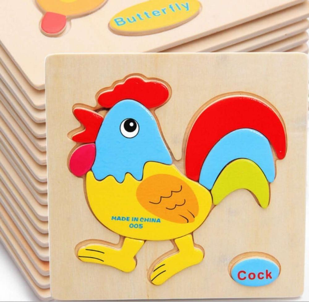 3D Wooden Animal and Car Puzzle Set for Kids Educational Play
