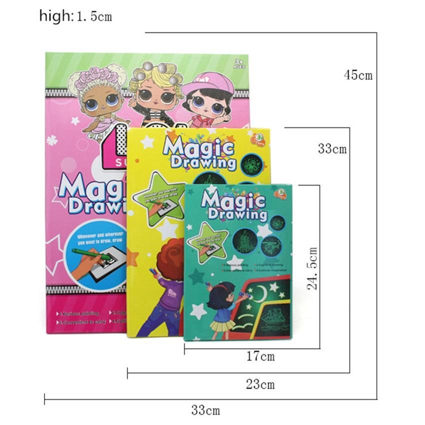LED Luminous Magic Drawing Tablet - A4/A3 Light Tracing Pad