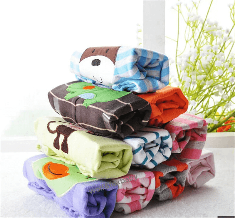5-Pack Baby Cotton Cartoon Pants, Safari and Star Print Set