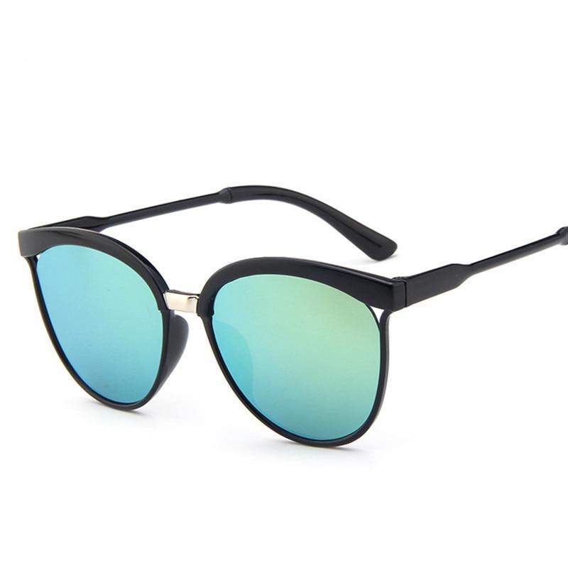 Girls Retro Oversized Cat Eye Sunglasses with UV Protection