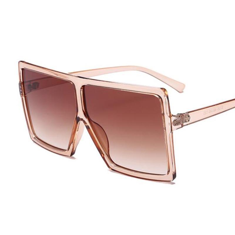 Luxury Oversized Square Frame Sunglasses with Anti-Glare Lenses