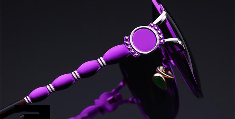 Oversized Polarized Luxury Sunglasses with Pearl Detail - Ladies