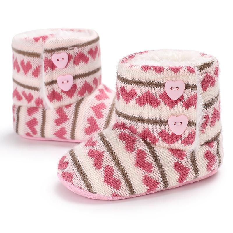Cute Minimalist Knitted Baby Boots - Soft Sole Autumn Winter Shoes