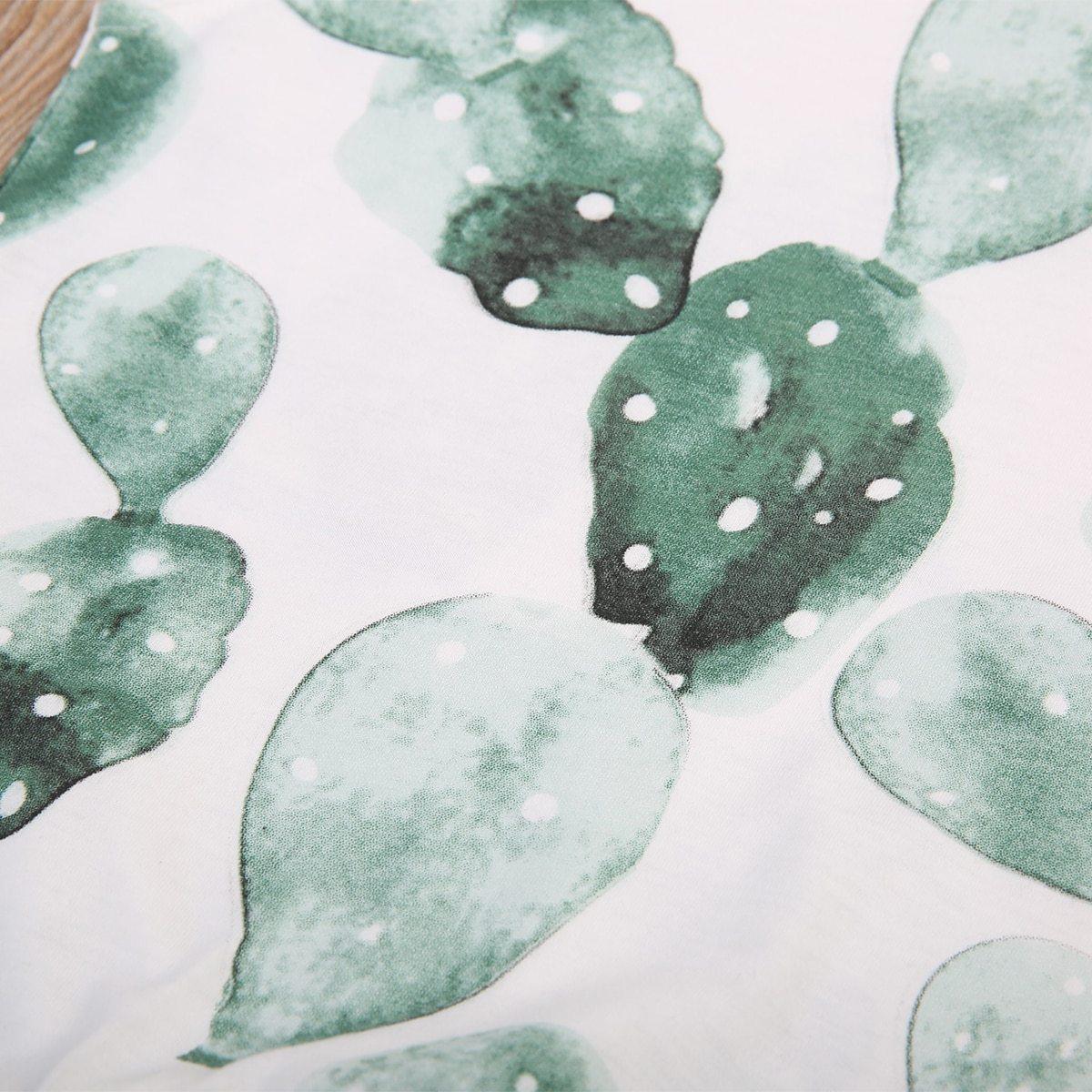 Cactus Print Sleeveless Baby Romper - Soft Cotton Blend Jumpsuit