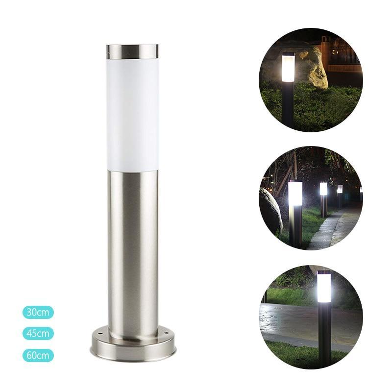 Modern Stainless Steel Solar LED Pathway Lamp – Minimalist Outdoor