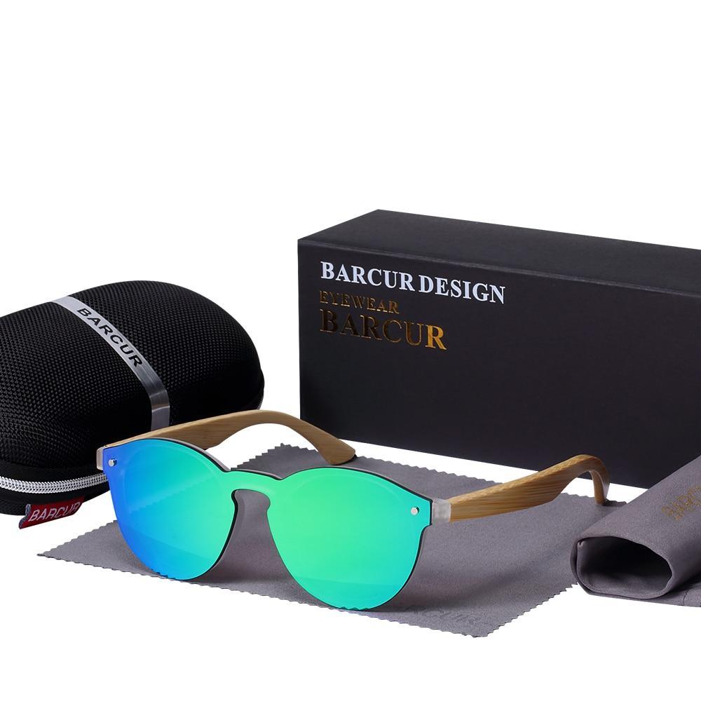 Luxury Cat Eye Sunglasses Bamboo Frame UV400 Protection Shades