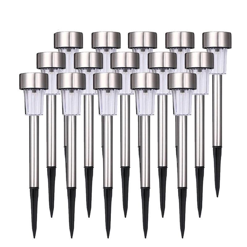 Premium Solar LED Garden Pathway Lights - Modern Stainless Steel