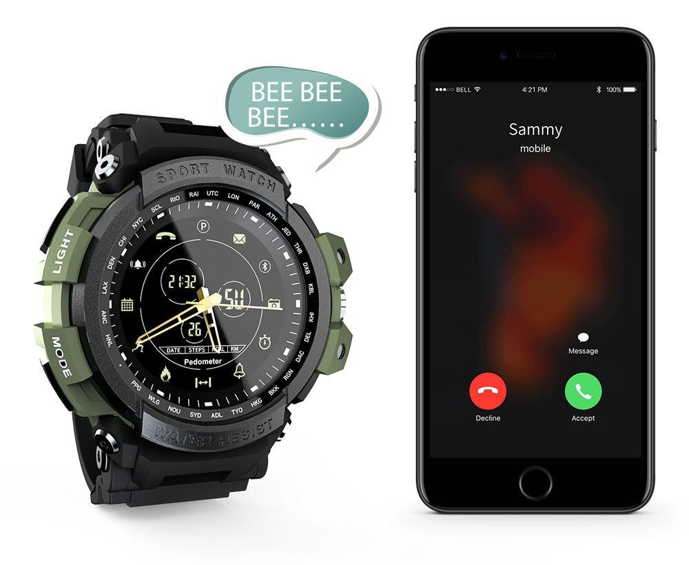 Professional 5ATM Waterproof Smart Watch for iOS and Android