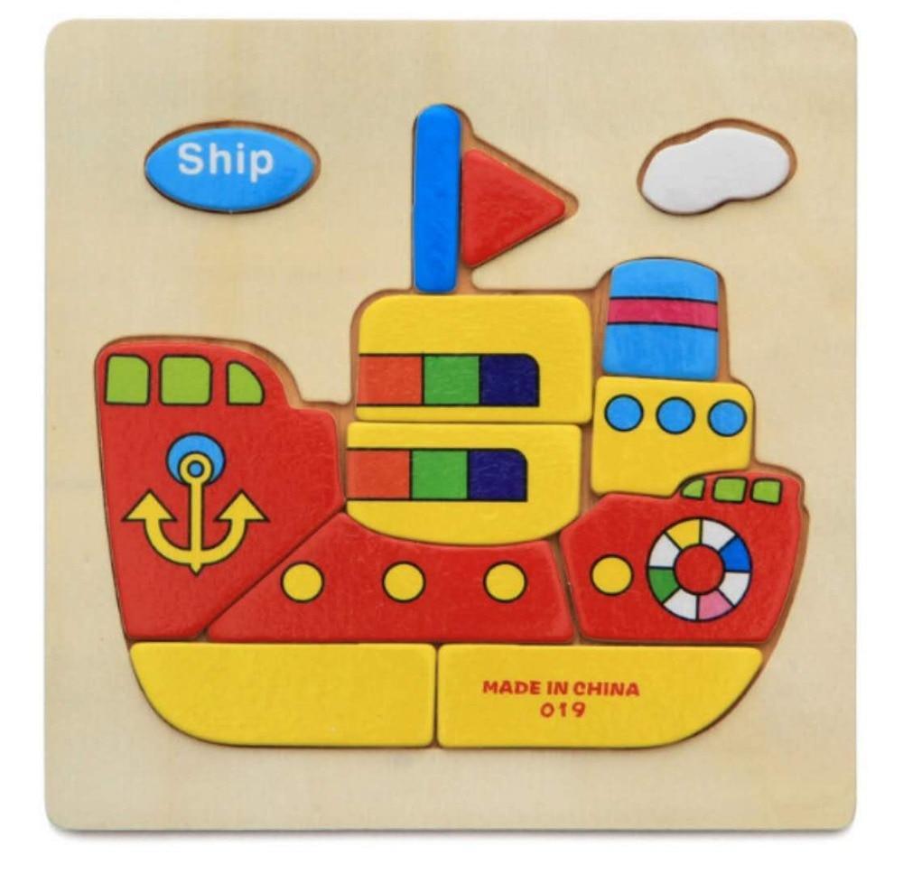 3D Wooden Animal and Car Puzzle Set for Kids Educational Play