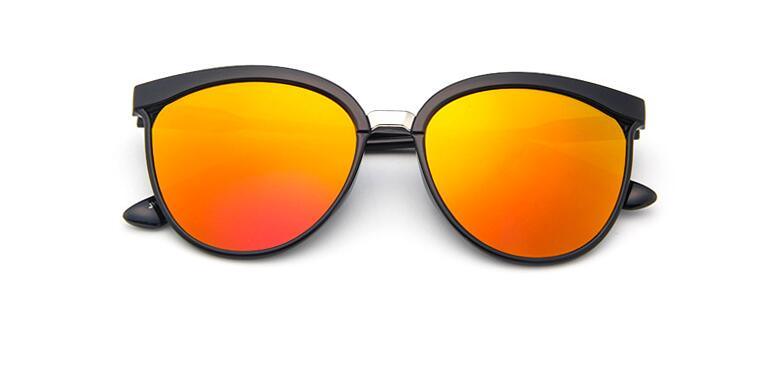 Girls Retro Oversized Cat Eye Sunglasses with UV Protection