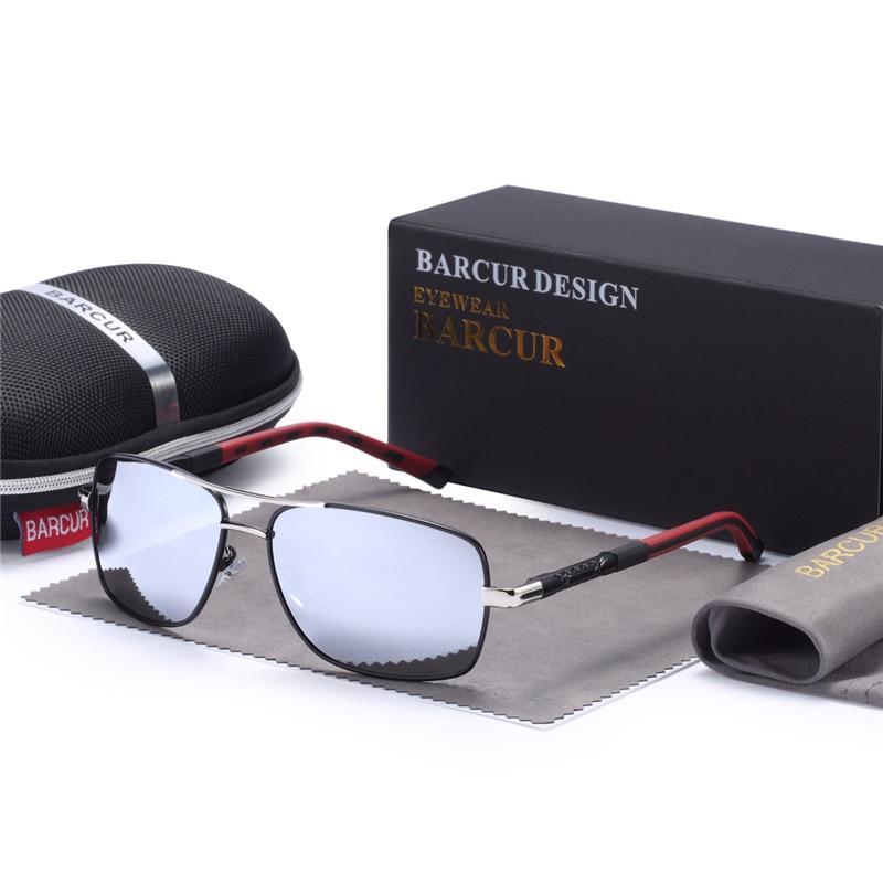Men's Modern Business Polarized Sunglasses with UV400 Metal Frame