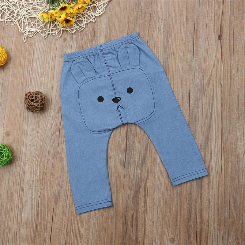 Unisex Baby Animal Print Pants Soft Cotton Casual Trousers