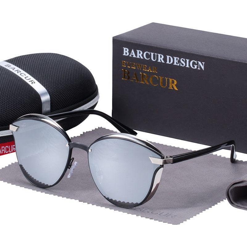 Women’s Retro Rimless Polarized Round Sunglasses UV400 Metal