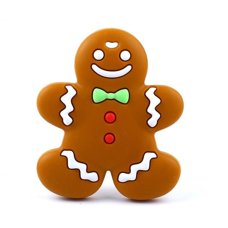 Silicone Raccoon Gingerbread Man Teething Toy for Nursery Decor