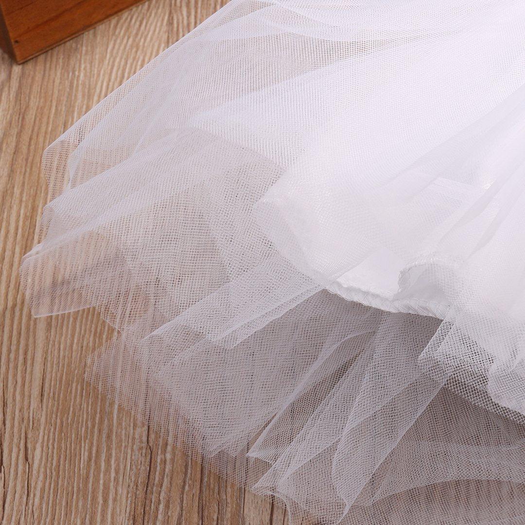 Handmade Tulle Tutu Dress for Baby Girls with Floral Sequins
