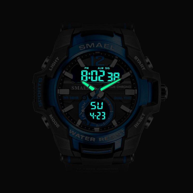 Men Dual Display Sport Watch with EL Backlight and Alarm
