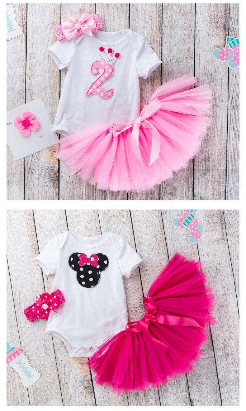 2-Year-Old Girls Birthday Party 3-Piece Cotton Outfit Set