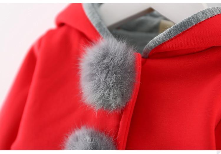 Whimsical Newborn Girls Cotton Rabbit Ear Hoodie Jacket